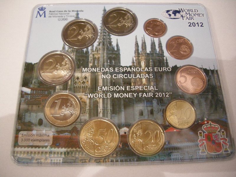 (afbeelding voor) BU set Spanje World Money Fair 2012